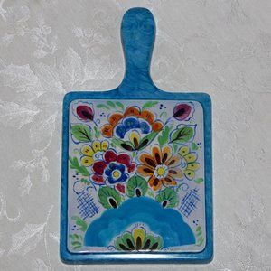 Hand Painted and Artist Signed Trivet | Wilma Verch Vintage Trivet